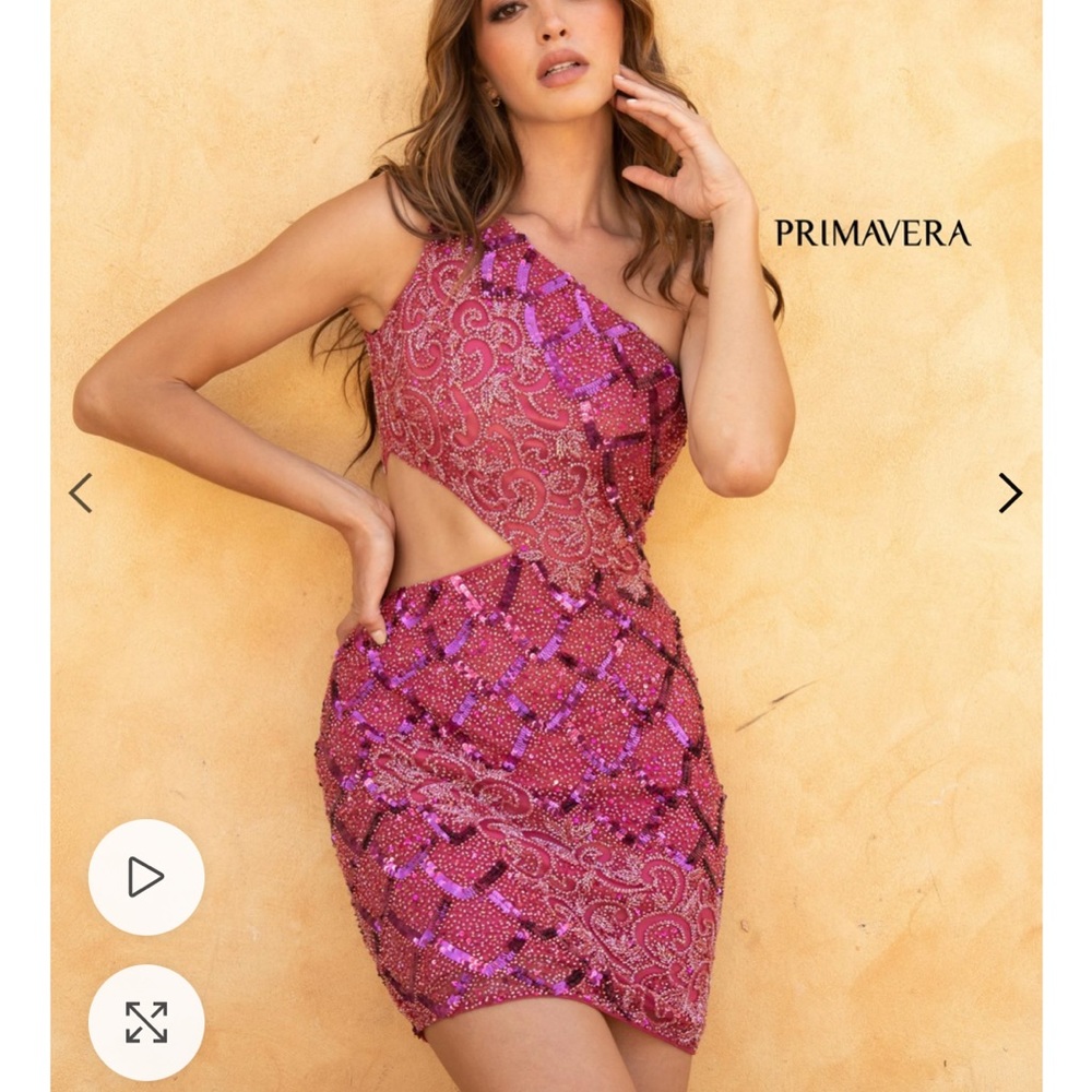 Like new raspberry sequin Primavera homecoming dress. Only worn once